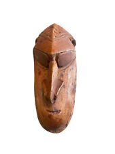 Senegal Wood African Tribal Mask Handmade Senegal Intricate Figural Detail picture