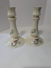 Lennox Serenade Candlesticks Bird With Flowers picture