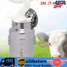 28L Stainless Steel Milk Can Wine Beer Whiskey Storage Barrel Oil Tank Container picture