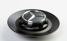 1x 147mm(5.78in)/137mm(5.37) Black Wheel Centre Hub Cap For Mercedes Wheel 147 picture
