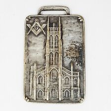 Vintage Masonic Watch Fob with Church The Whitehead & Hoag Co. Newark NJ picture