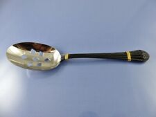 CAROUSELLE BLACK Gold Accent SLOTTED SERVING SPOON  YAMAZAKI PATRICK STAINLESS  picture