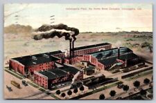 Home Stove Co. Plant Indianapolis IN Indiana Trains 1909 Postcard picture