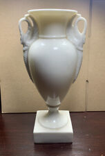 VINTAGE LENOX Empire Trophy Vase Beige Porcelain Double Swan Handles SEE picture