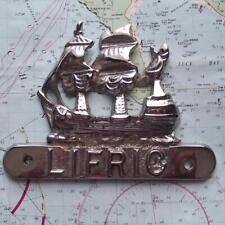 c1960 Vintage Heavy Chrome Car Mascot Badge for Sailing :- Square Rigger Lifrig picture