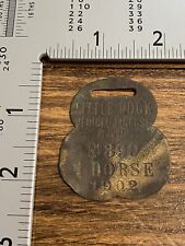 1902 Little Rock Arkansas Buggy License Plate Topper Disc Fob 1 Horse 390 picture
