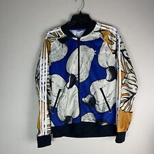 Adidas Floral Leaves Track Jacket Womans Size Medium picture