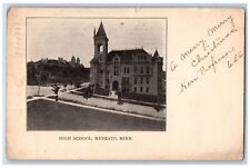 Mankato Minnesota MN Postcard High School Exterior Building 1904 Vintage Antique picture
