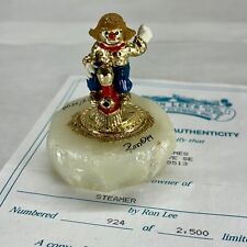 Vtg Ron Lee Steamer Clown Train Sculpture Signed ‘99 Onyx Certificate 924/2500 picture