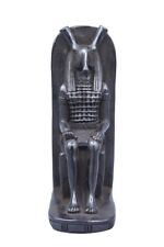 UNIQUE ANTIQUE ANCIENT EGYPTIAN Seth God of Chaos Seated Throne Stone Black picture
