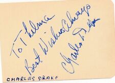 Charles Drake- Signed Card picture