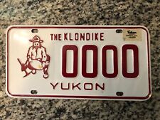 Vintage The Klondike Sample License Plate  #0000 Yukon Gold Miner 1980's picture