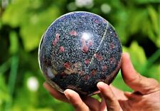 Genuine Red Spinel in Matrix Crystal Healing Chakra Energy Stone 10CM Sphere picture