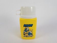 Vintage 1980’s Peyo King-Seeley Smurfs Smurfette 8oz Yellow Lunchbox Thermos picture