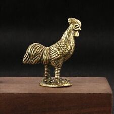 Collectible Brass Rooster Statue - Antique-inspired Décor for Home or Office picture