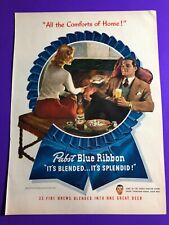 1940’s Pabst Blue Ribbon Eddie Cantor Milwaukee Magazine Print Ad 14x10.5” picture