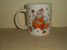 Vintage Christmas Coffee Mug CHERYL ANN JOHNSON Magical Santa SAKURA Stoneware picture
