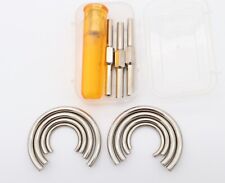 Clock Mainspring Set of 4 Clamps with Mainspring Let Down Tool Combination Set picture
