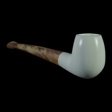 Smooth Meerschaum Pipe handmade smoking tobacco w case MD-198 picture