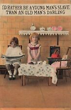 1919 ART CARD UNUSUAL TROUBLESOME WORDING BY TODAYS STANDARDS ABOUT CHILDREN picture