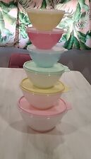 Tupperware Wonderlier Bowl Set 6 Piece Nesting Bowls Vintage Colors BPA FREE NEW picture