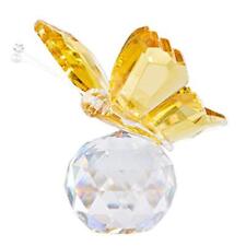 Crystal Flying Butterfly with Crystal Ball Base Figurine Collection Cut Ornament picture