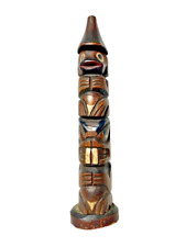 Vintage Totem Pole Carving Pacific Northwest Native Wood North American Indian picture