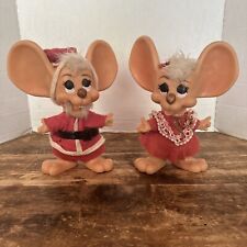 Roy Des Of Fla 1970 Mice Christmas Mr & Mrs Claus Decor 10 Inches Tall picture