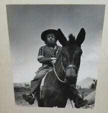JOHN H.RUDD MAN ON DONKEY ORIGINAL BLACK AND WHITE PHOTOGRAPH 1952 SIGNED  picture