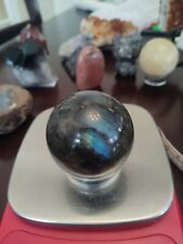  Natural Labradorite Crystal Rainbow Quartz Sphere Reiki Healing Stones 16 Cm picture