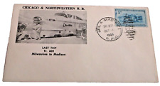 1956 C&NW CHICAGO & NORTH WESTERN CHICAGO MILWAUKEE & MADISON  RPO LAST RUN B picture