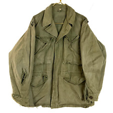 Vintage Military M-1943 Field Jacket Medium Button Up Distressed picture