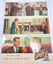 1949 vintage Schlitz Beer Print Ad Milwaukee picture