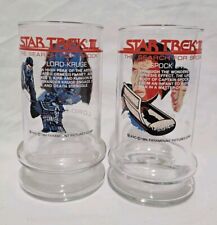 Vintage 1984 STAR TREK 3 Taco Bell Collectible Glasses Lord-Kruge & Spock Lives picture