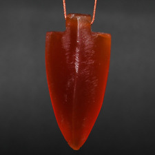 Ancient Old Pyu Culture Arrowhead Carnelian Amulet Bead in Perfect Condition picture