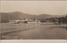 Train Steamboat Landing Lake George New York 1909 RPO PM RPPC Postcard picture