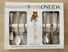 Vtg 1987 Oneida Progress Set Toddletime 6 Pc Stainless NEW IN BOX picture