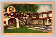 Encino CA-California, Home Of Mickey Rooney, Antique, Vintage Souvenir Postcard picture