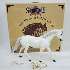 2001 Peter Stone Angel Christmas Pony Glossy White with Gold Reigns 9913 in Box picture