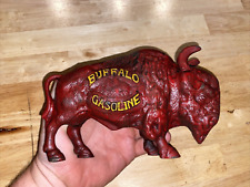 Buffalo Piggy Bank Bison Collector Cast Iron Patina Ranch Metal Yellowstone 3LB+ picture