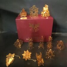 Danbury Mint Gold Christmas  12 Ornaments Incl Orig Box (mixed Years  1981-2006) picture