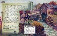 WARREN OH - Western Reserve National Bank 1910 Calendar Advertising Postcard picture
