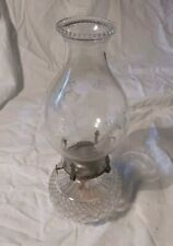 Vintage 1985 LAMPLIGHT FARMS OIL LAMP BASE And Handpainted Shade picture