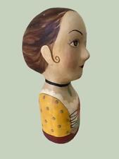 Vintage Hand Painted Millinery Plaster Head- Mme 