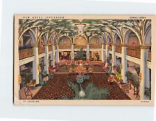 Postcard Grand Lobby New Hotel Jefferson St. Louis Missouri USA picture