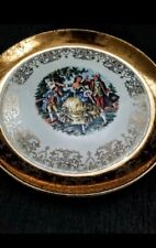 1950s Crest O Gold S SABIN Warranted 22K 9” Plate Victorian Courting Couple picture