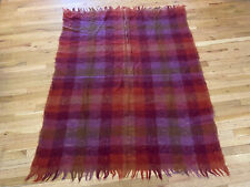 Marshall Fields Vintage 100% Wool Loose Woven Fringed Throw Blanket picture