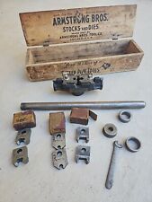 Vintage Armstrong Brothers Better Pipe Tools in Wooden Chest  USA picture