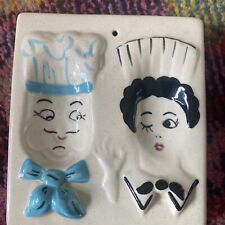 Herman's Santa Ana CA Ceramic Double Spoon Rest  Chef Vintage 1951 Kitsch picture