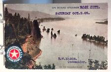 Postcard “On Board Steamer Rose City” Columbia River Steamship - Rare - c1909 picture